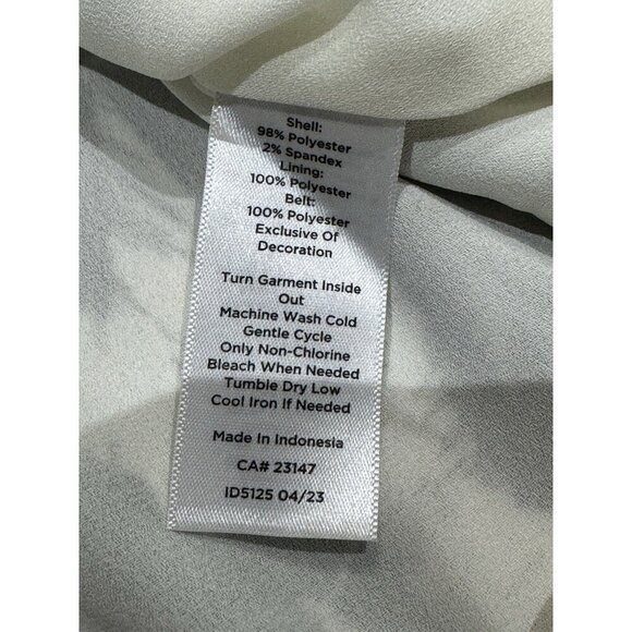 Talbots Sz 10 Dress Crepe Midi Black White Classic Office Boho Workwear - Picture 6 of 7